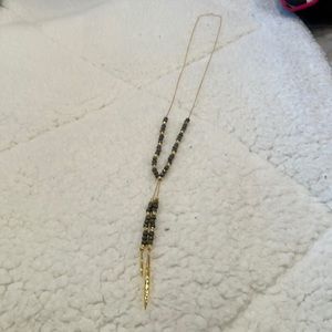 Adjustable power bead/gold plated necklace